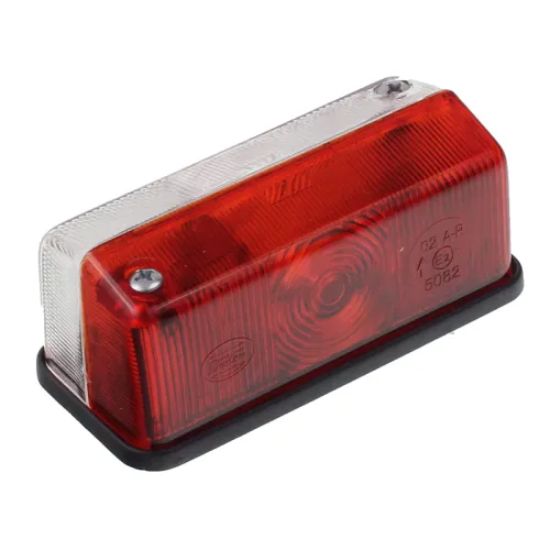 LAMPA OBRYSOWA BIAŁO-CZERWONA PRZYCZEPY LEWA/PRAWA