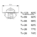 TERMOSTAT MF-3, PERKINS, URSUS, JCB, J-D 82°C