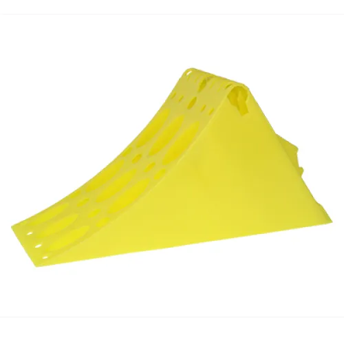 KLIN POD KOŁA L=383MM PLASTIKOWY ŻÓŁTY, OBCIĄŻENIE DO 3,5T