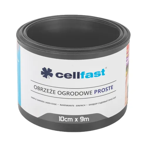 OBRZEŻE OGRODOWE PROSTE GRAFITOWE - 10x900cm