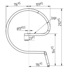 BAGRAMET 300821 — WZMOCNIENIE ZĘBA SPRĘŻYNOW. 292X45X10MM PASUJE DO ZĘBA 650X45X12