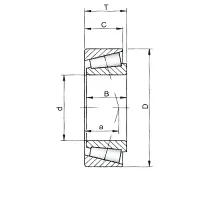 ŁOŻYSKO STOŻKOWE 1-RZĘDOWE 32309 METRYCZNE, 100X45X38,25MM