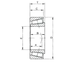  32309 — ŁOŻYSKO STOŻKOWE 1-RZĘDOWE 32309 METRYCZNE, 100X45X38,25MM