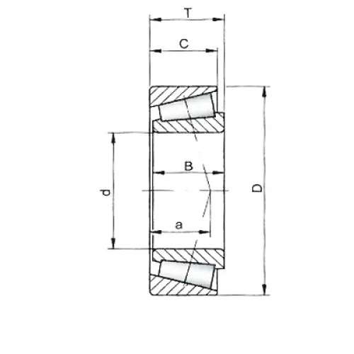 ŁOŻYSKO STOŻKOWE 1-RZĘDOWE 32309 METRYCZNE, 100X45X38,25MM
