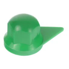 POLSKA PRODUKCJA 32MMCOLGREEN — OSŁONA SZPILKI KOŁA S-32 ZIELONA PLASTIKOWA, ZE WSKAŹNIKIEM