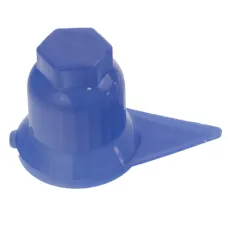 POLSKA PRODUKCJA 33MMCOLBLUE — OSŁONA SZPILKI KOŁA S-33 NIEBIESKA PLASTIKOWA, ZE WSKAŹNIKIEM