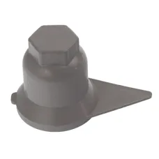 POLSKA PRODUKCJA 33MMCOLGREY — OSŁONA SZPILKI KOŁA S-33 SZARA PLASTIKOWA, ZE WSKAŹNIKIEM