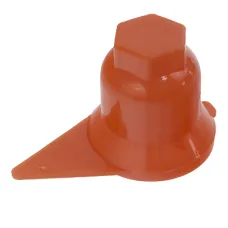 POLSKA PRODUKCJA 33MMCOLORANGE — OSŁONA SZPILKI KOŁA S-33 POMARAŃCZOWA PLASTIKOWA, ZE WSKAŹNIKIEM
