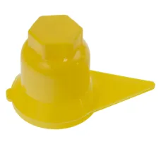 POLSKA PRODUKCJA 33MMCOLYELLOW — OSŁONA SZPILKI KOŁA S-33 ŻÓŁTA PLASTIKOWA, ZE WSKAŹNIKIEM