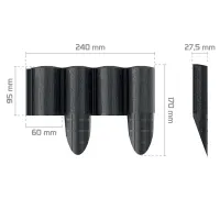 PALISADA OGRODOWA 4 ECO ANTRACYT - 9,5x240cm