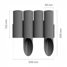 CELLFAST 34-044 — PALISADA OGRODOWA 4 STANDARD GRAFITOWA - 15,5x230cm