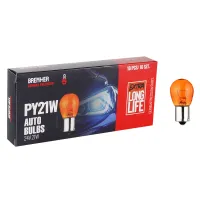 ŻARÓWKA PY21W, 24V, 21W BAU15S, AMBER, HOMOLOGACJA, KPL. 10SZT.