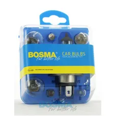 BOSMA 4612 — ZESTAW ŻARÓWEK 24V + BEZPIECZNIKI H4, P21, W5W, R5W, C5W, T4W