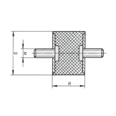 POLSKA PRODUKCJA 5000939461 — ODBÓJ GUMOWY M 8/25X10MM 2 ŚRUBY - ATRAPY RVI MAGNUM
