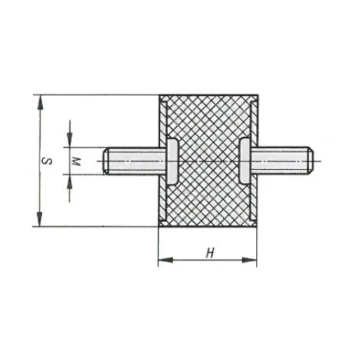ODBÓJ GUMOWY M 8/25X10MM 2 ŚRUBY - ATRAPY RVI MAGNUM