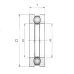 ŁOŻYSKO KULKOWE 1-RZĘDOWE 51206 WZDŁUŻNE, 52X32/30X16MM