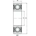 ŁOŻYSKO KULKOWE 1-RZĘDOWE 6202-ZZ POPRZECZNE, 35X15X11MM, USZCZELN. ZZ