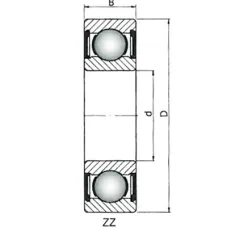  6203-ZZ — ŁOŻYSKO KULKOWE 1-RZĘDOWE 6203-ZZ POPRZECZNE, 40X17X12MM, USZCZELN. ZZ
