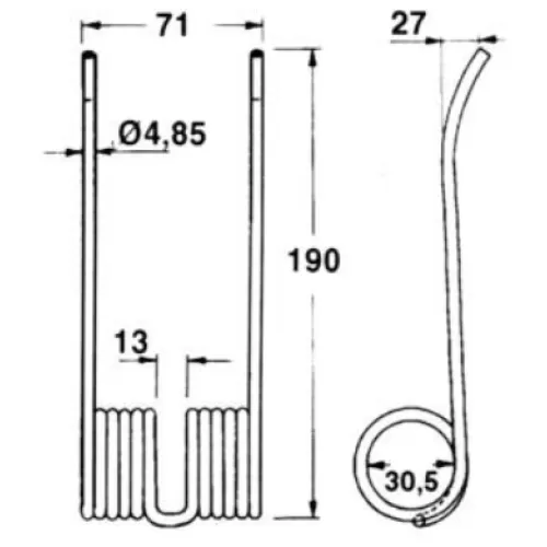 PALEC PODBIERACZA NEW HOLLAND L=190MM, B=75MM