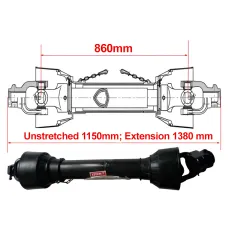 BREMHER 81023073BLF860BH — WAŁ ODBIORU MOCY WOM L= 860MM + SPRZĘGŁO 2100NM, 6 WPUSTÓW, KRZYŻAK 38X102,3, TR...