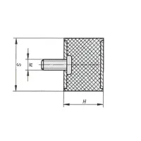 ODBÓJ GUMOWY M10/50X30MM 1 ŚRUBA, 1 OTWÓR - RURY WYDECHOWEJ MAN