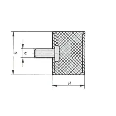POLSKA PRODUKCJA 81962100127 — ODBÓJ GUMOWY M10/50X30MM 1 ŚRUBA, 1 OTWÓR - RURY WYDECHOWEJ MAN