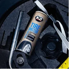 K2 B311 — PREPARAT DO NAPRAWY USZKODZONYCH OPON 400ML - SZYBKO POMPUJE I SKUTECZNIE USZCZE...