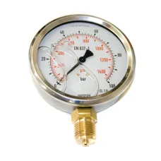 WIKA B711-W100100D — MANOMETR 1/2 DÓŁ, 0-100 BAR