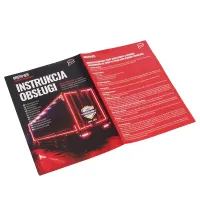 TAŚMA ODBLASKOWA W ROLCE 50MB CZERWONA III GENERACJA, PRZERYWANE, KONTUROWA
