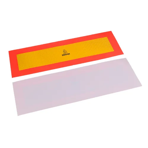 TABLICA WYRÓŻN. POJAZDY DŁUGIE KRÓTKA NALEPA 565X196MM, 2SZT/OPAKOWANIE, RF