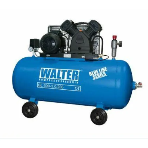 KOMPRESOR SPRĘŻARKA TŁOKOWA 200L 2-CYL, 3,0KW, 400V, 10BAR, ZBIORNIK POZIOMY