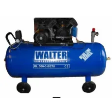 WALTER BL500300270 — KOMPRESOR SPRĘŻARKA TŁOKOWA 270L 2-CYL, 3,0KW, 400V, 10BAR, ZBIORNIK POZIOMY