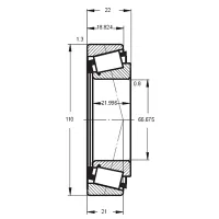 ŁOŻYSKO STOŻKOWE CBK 336 METRYCZNE 66,67X110X22MM