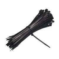 OPASKI ZACISKOWE ODPINANE 200X4,6MM CZARNE, PLASTIKOWE, 100SZT/OPAKOWANIE