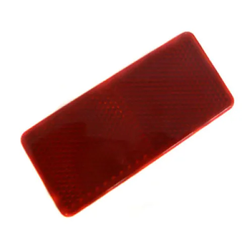 ODBLASK PROSTOKĄTNY PRZYKLEJANY CZERWONY 90X40MM