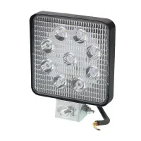 LAMPA ROBOCZA LEDOWA PROSTOKĄTNA,  9 LED 12-24V, 109X109X25 MM, OBUDOWA ALUM.