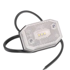 FRISTOM FT-001 B LED — LAMPA OBRYSOWA BIAŁA DIODOWA Z ODBLASKIEM I PRZEWODEM, 12-30V
