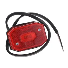 FRISTOM FT-001 C LED — LAMPA OBRYSOWA CZERWONA DIODOWA Z ODBLASKIEM I PRZEWODEM, 12-30V