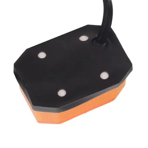 LAMPA OBRYSOWA POMARAŃCZOWA DIODOWA Z ODBLASKIEM I PRZEWODEM, 12-30V
