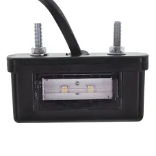 FRISTOM FT-016 LED — LAMPA OŚWIETLENIA TABLICY REJESTRACYJNEJ DIODOWA, KLOSZ BIAŁY, CZARNA, MAŁA, Z P...