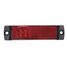 FRISTOM FT-018 C LED — LAMPA OBRYSOWA CZERWONA DIODOWA Z ODBLASKIEM, 12/24V