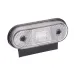 LAMPA OBRYSOWA BIAŁA DIODOWA OWALNA  Z UCHWYTEM KĄTOWYM I PRZEWODEM 2x0,75 mm2, 12/24V