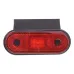LAMPA OBRYSOWA CZERWONA DIODOWA OWALNA  Z UCHWYTEM KĄTOWYM I PRZEWODEM 2x0,75 mm2, 12/24V