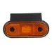 LAMPA OBRYSOWA POMARAŃCZOWA DIODOWA OWALNA  Z UCHWYTEM KĄTOWYM I PRZEWODEM 2x0,75 mm2, 12/24V