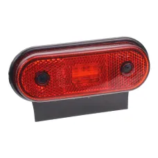 FRISTOM FT-020 C+K LED — LAMPA OBRYSOWA CZERWONA DIODOWA OWALNA  Z UCHWYTEM KĄTOWYM I PRZEWODEM 2x0,75 mm...