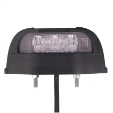 FRISTOM FT-260 LED — LAMPA OŚWIETLENIA TABLICY REJESTRACYJNEJ DIODOWA, KLOSZ BIAŁY, CZARNA, GÓRNA,12/...