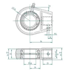 GMP G1F30H — UCHO SIŁOWNIKA HYDRAULICZNEGO 30MM