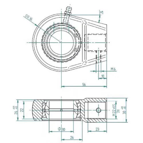 UCHO SIŁOWNIKA HYDRAULICZNEGO 30MM