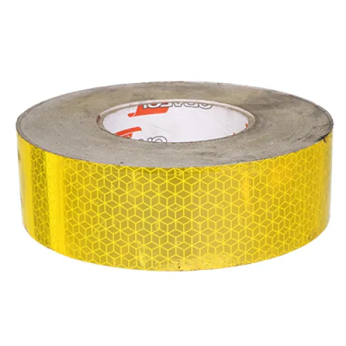 TAŚMA ODBLASKOWA W ROLCE 50MB ŻÓŁTA III GENERACJA, CIĄGŁA