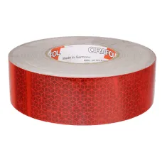 REFLEXITE GMP0396000003H — TAŚMA ODBLASKOWA W ROLCE 50MB CZERWONA III GENERACJA, CIĄGŁA, KONTUROWA